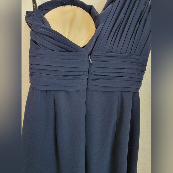 Bill Levkoff Blue One Shoulder Dress Size 6 - Picture 7 of 13